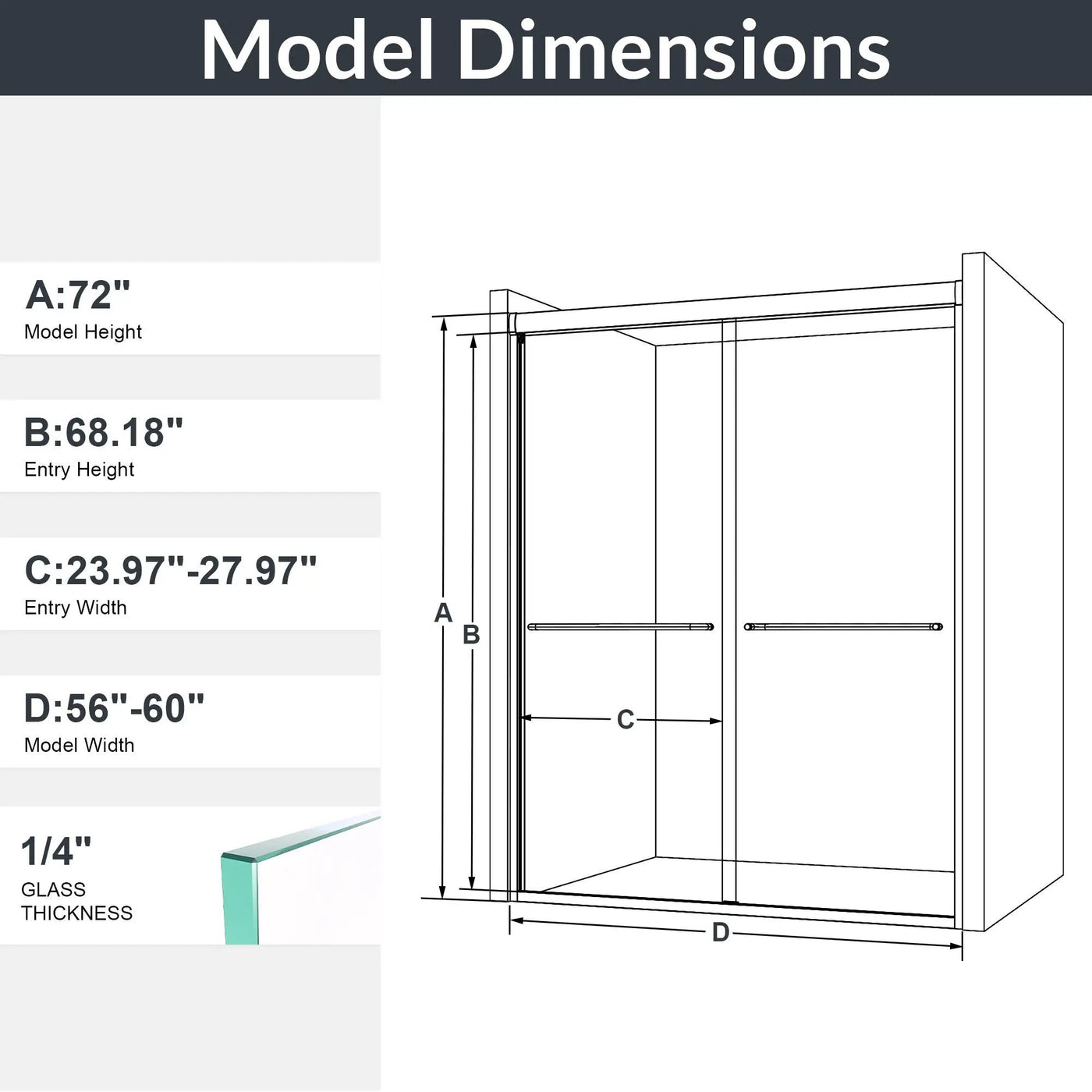 Modern Semi Frameless Double Sliding Shower Door by HouseOfZazla