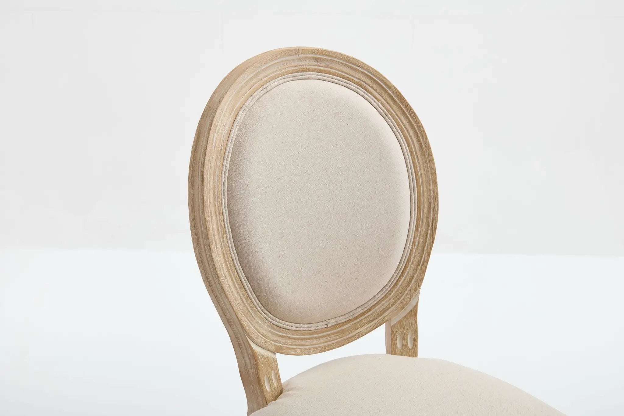 French Country Dining Chairs Set of 2 with Upholstered Round Back by HouseOfZazla