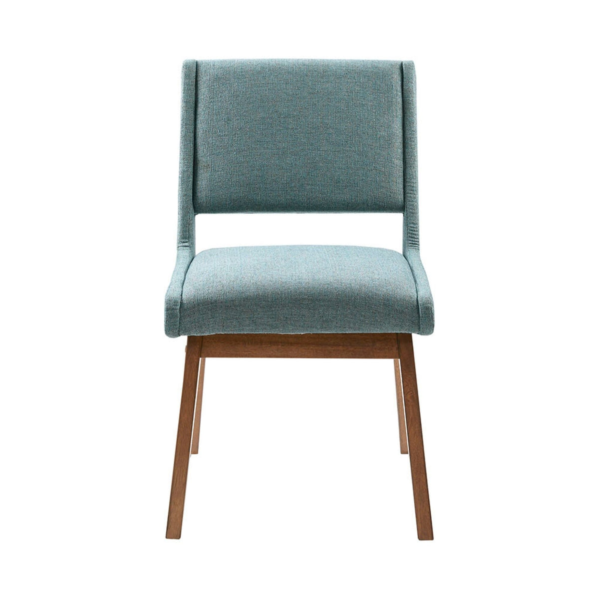 Blue Upholstered Dining Chair Set with Retro Design - Set of 2, photo 4 of 8