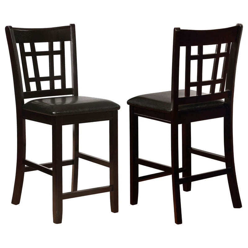 Lavon Wood Counter Height Dining Chair Black and Espresso (Set of 2) by Unique Piece Furniture