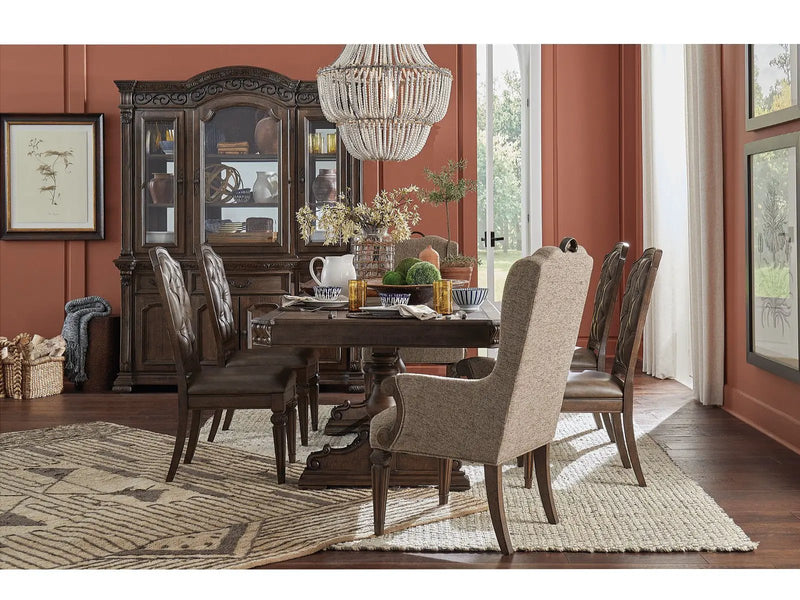 Durango - Wood Upholstered Host Arm Chair (Set of 2) - Willadeene Brown by Unique Piece Furniture