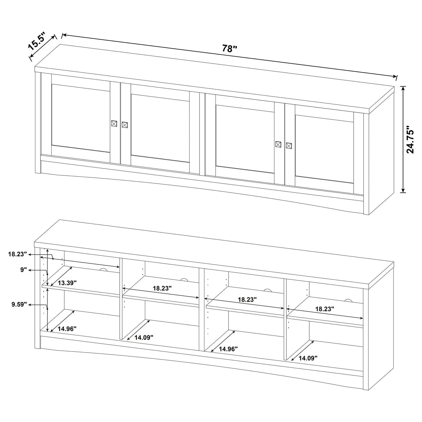 Lunetta - 4 Door TV Stand by HouseOfZazla