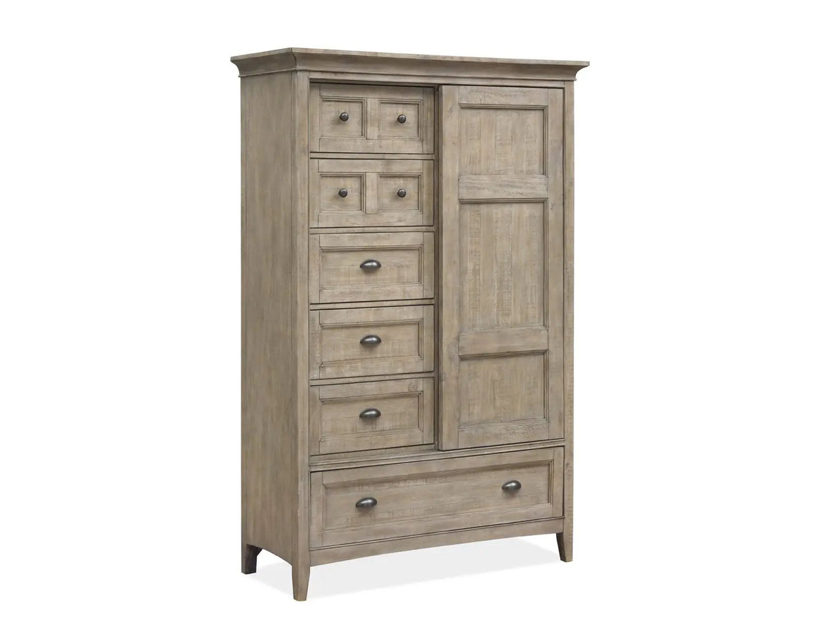 Paxton Place - Wood Door Chest - Dove Tail Gray