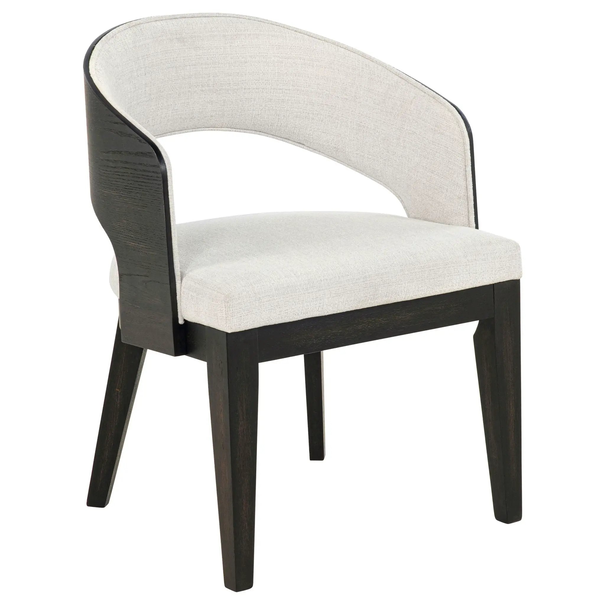 Leandro Upholstered Dining Arm Chair Cream (Set of 2) by Unique Piece Furniture
