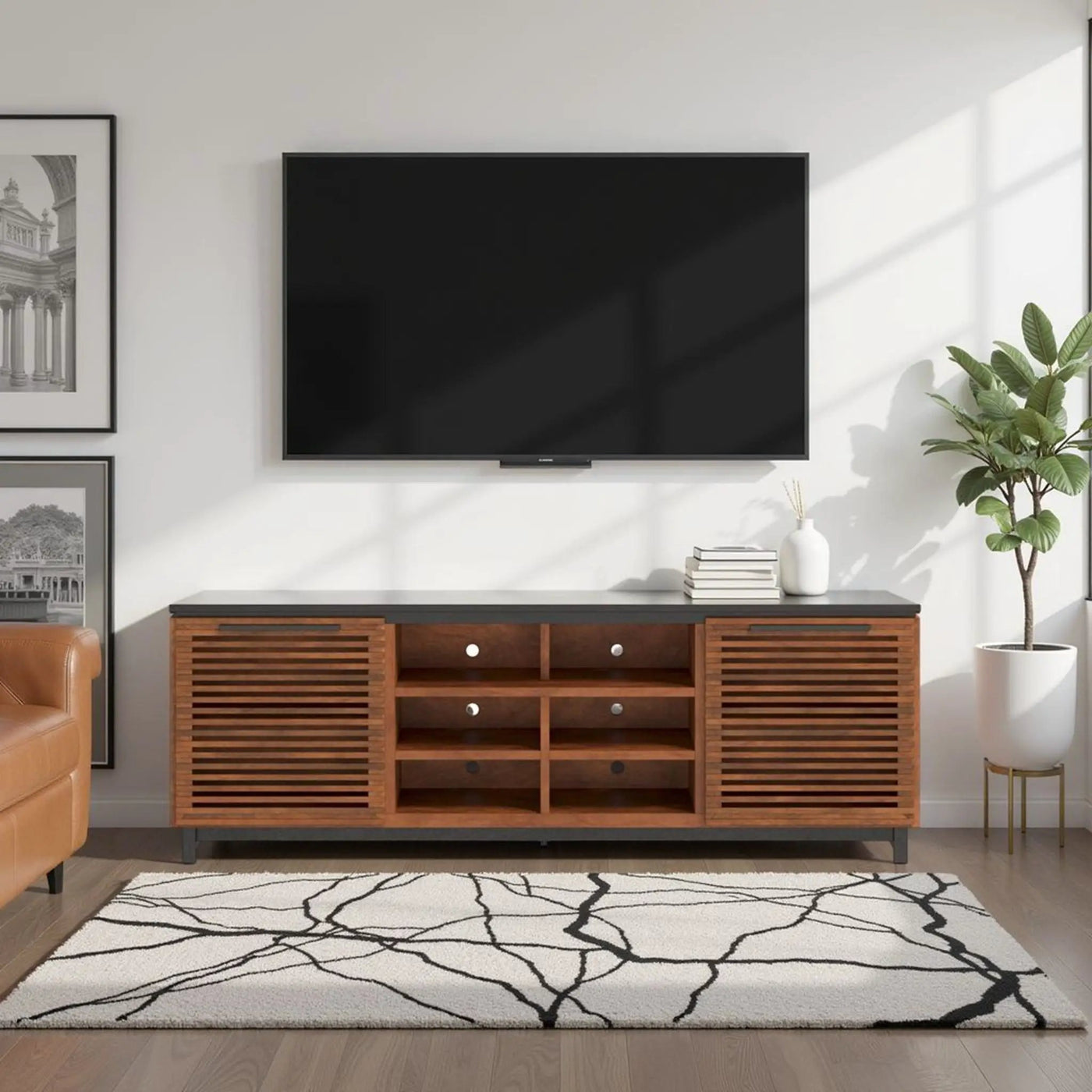 Cable Management TV Stand Console by Unique Piece Furniture