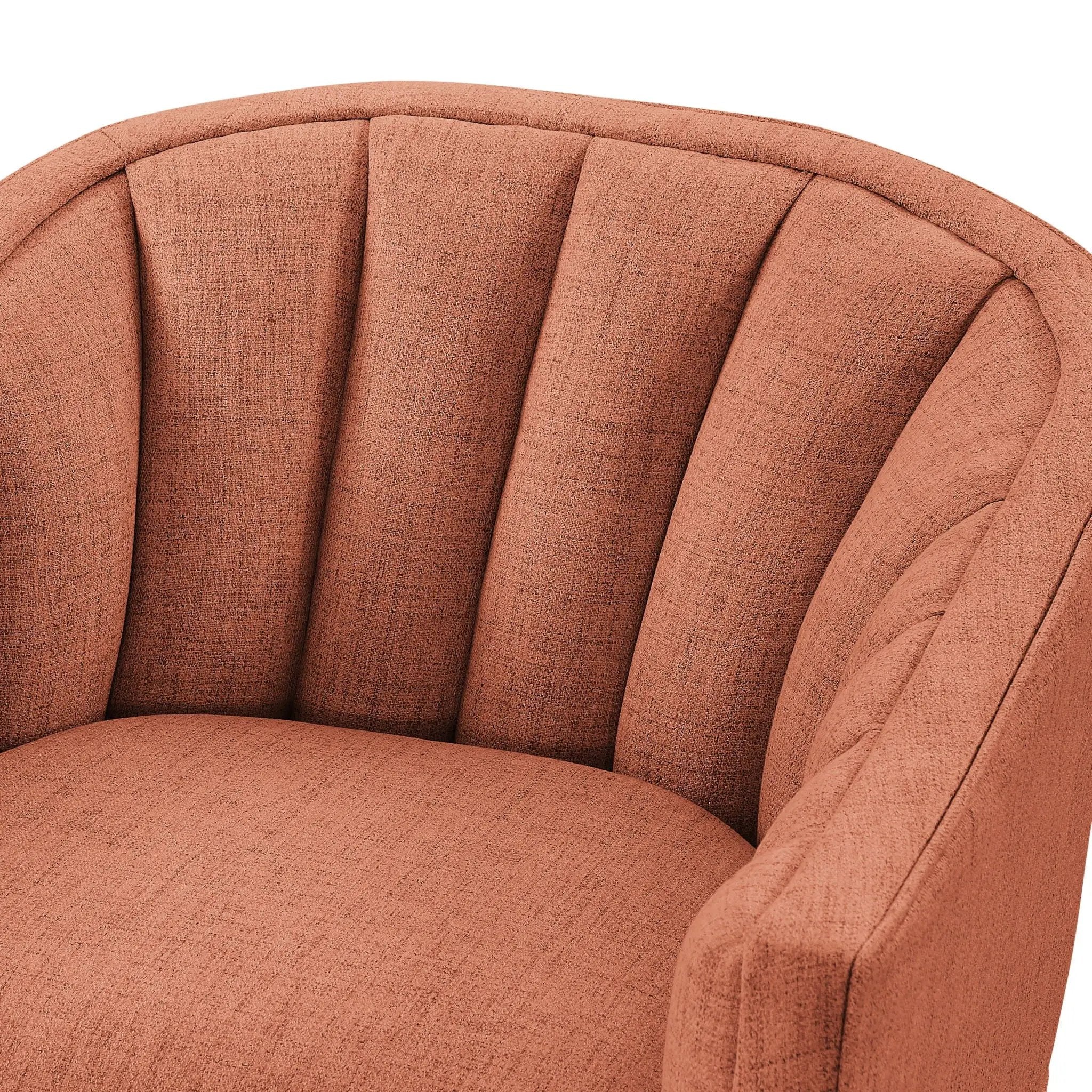 Solitude - Skirted Swivel Accent Chair With Hemp Like by HouseOfZazla
