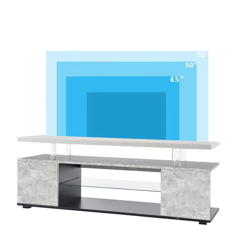 TV Stant With LED And Large Side Cabinet by Unique Piece Furniture