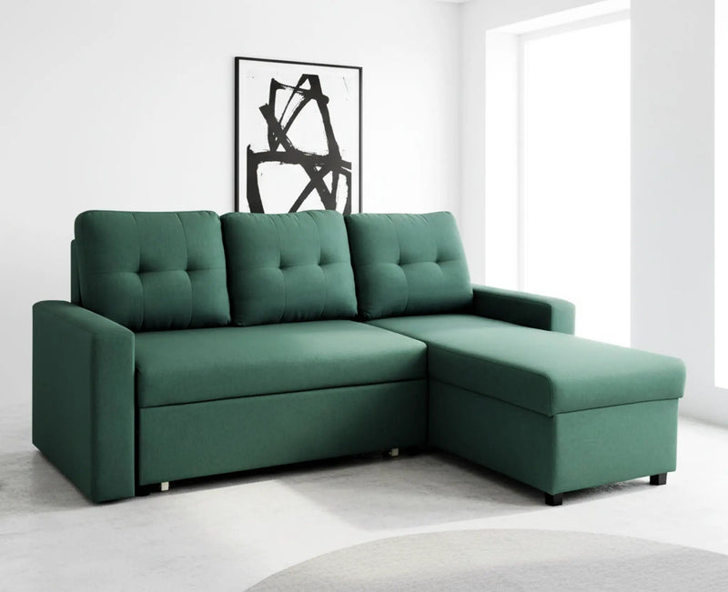 Convertible L Shaped Sectional Sleeper Sofa Bed, Saving Pull Out Couch by HouseOfZazla