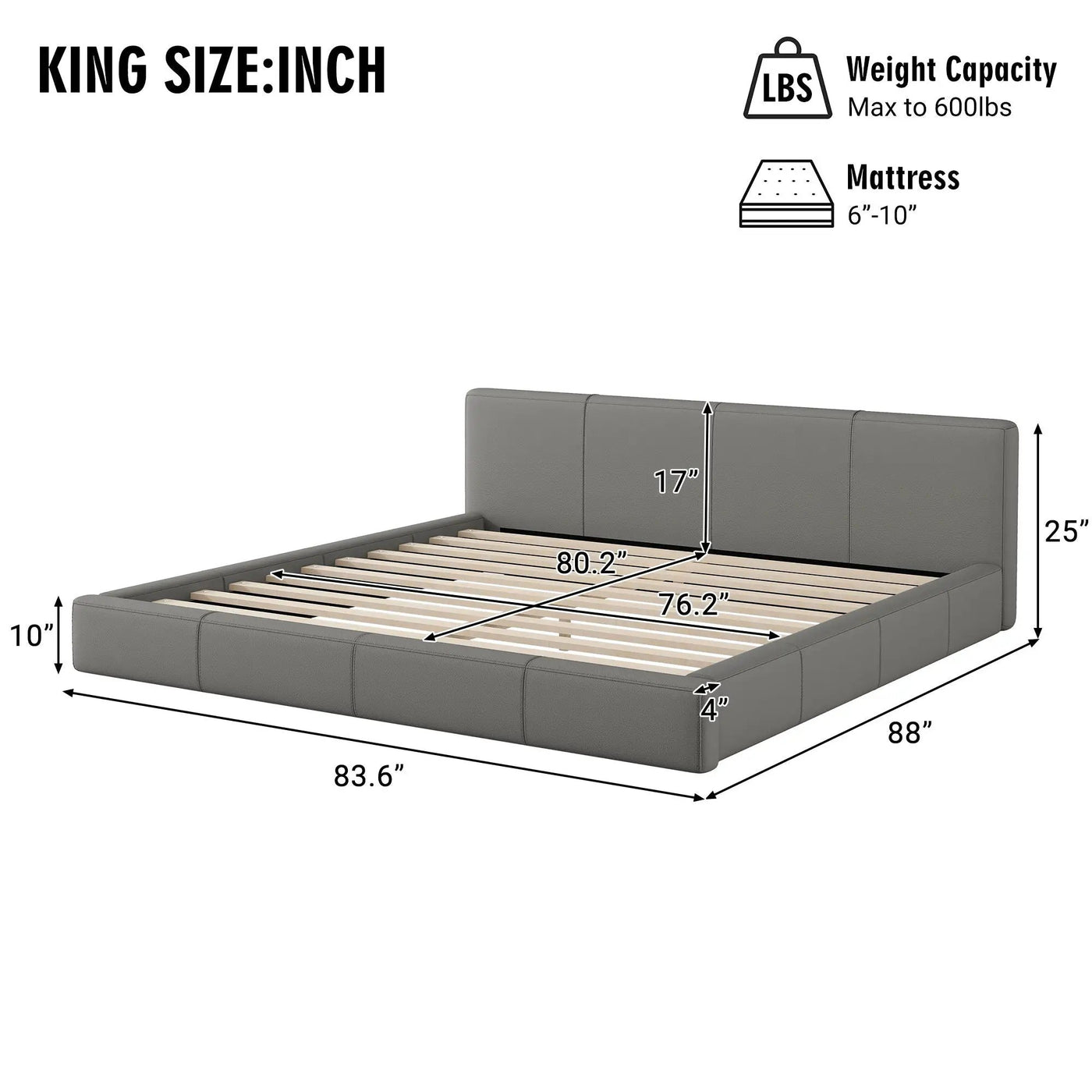 Stylish Upholstered Bed With Birch Wood Frame by HouseOfZazla