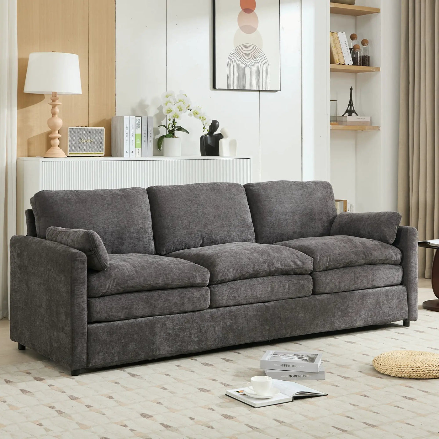 Cozy Upholstered 3 Seater Sofa Cushion For Living Room by HouseOfZazla