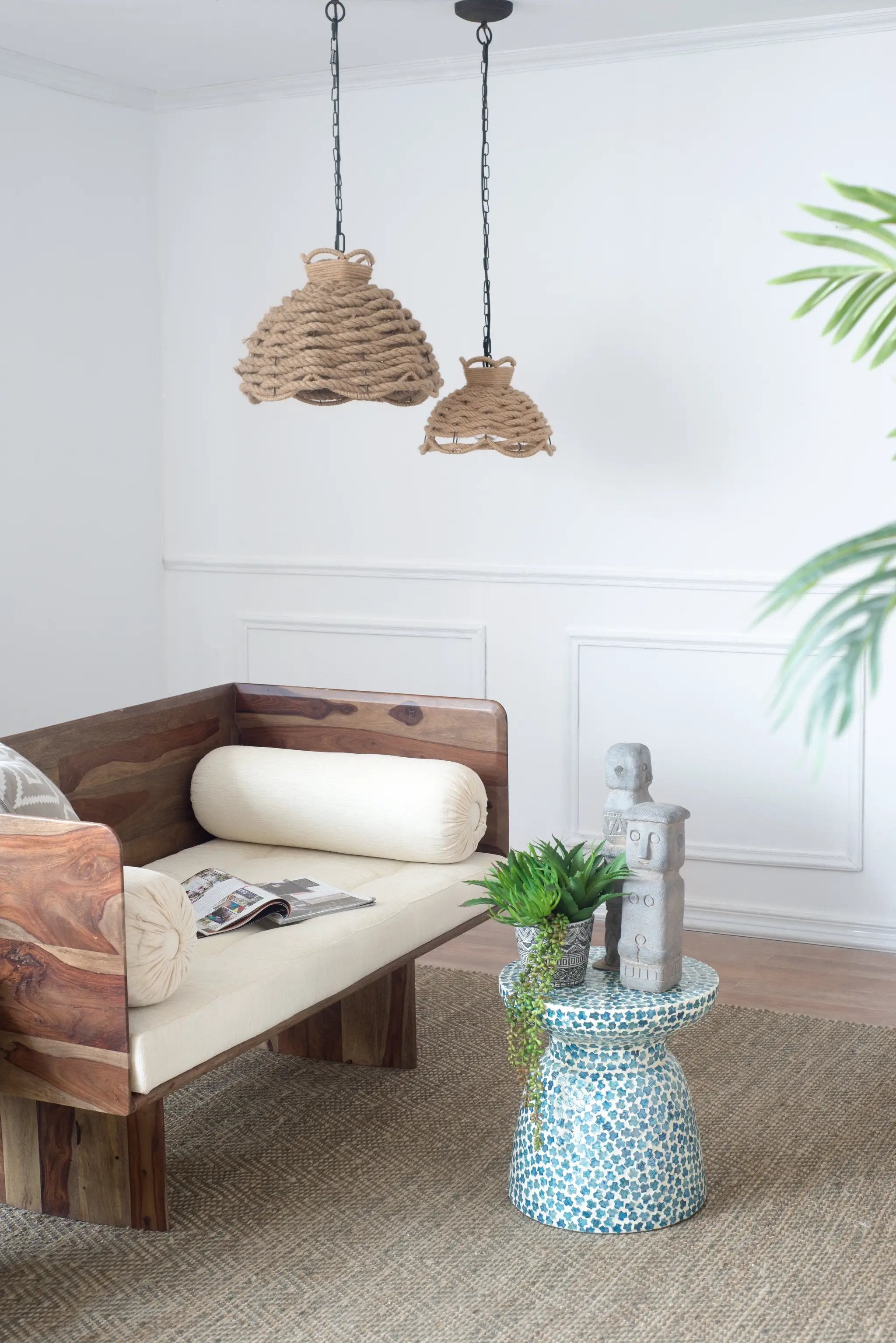 S/2 Rope Woven Chandelier by HouseOfZazla