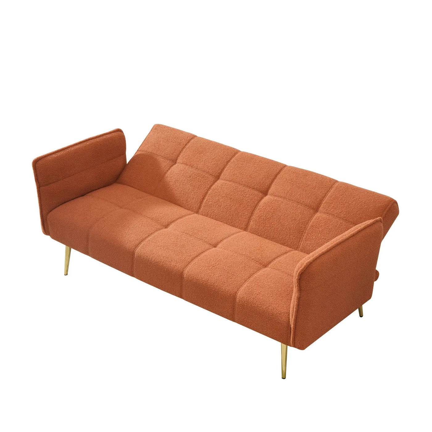 Convertible Double Futon Sofa Bed With Folding Armrests For Living Rooms by HouseOfZazla