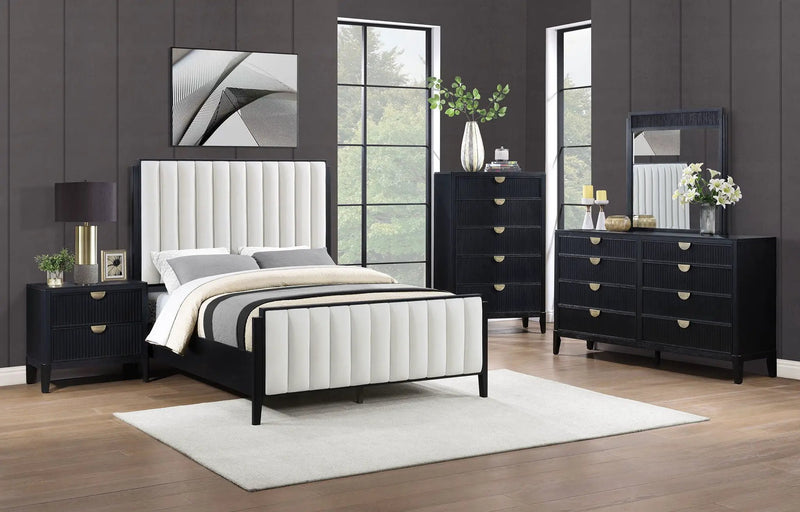 Brookmead 5-piece Upholstered Cal King Bedroom Set Black by Unique Piece Furniture