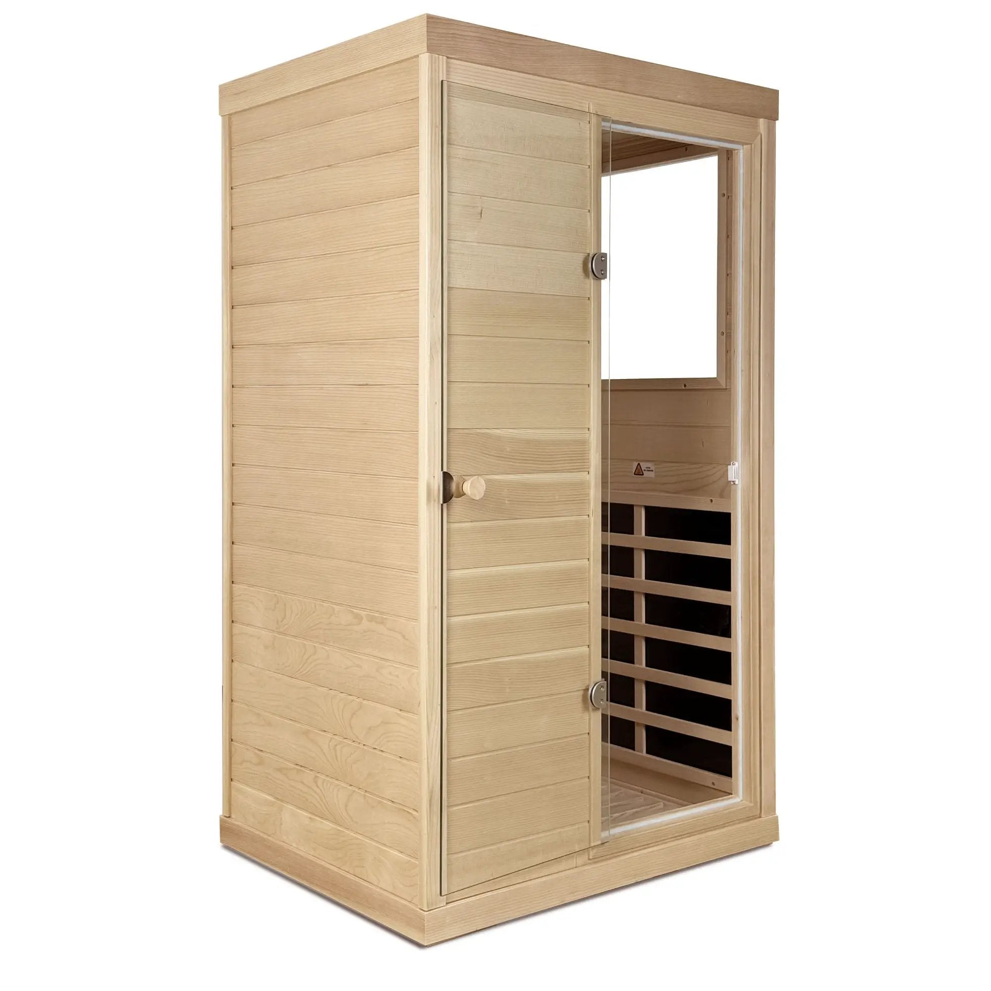 Canadian Hemlock Wood One Person Far Infrared Sauna by HouseOfZazla