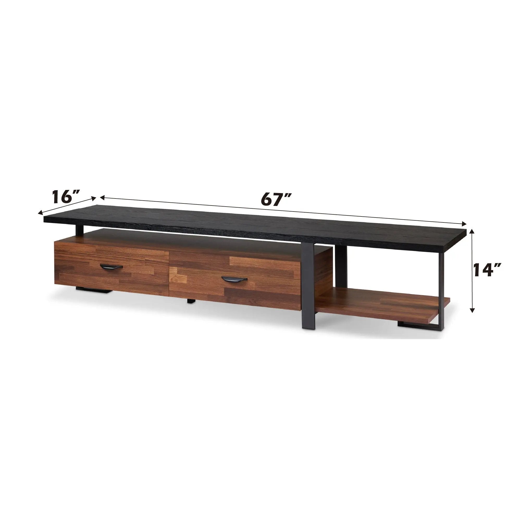 Elling TV Stand - Walnut / Black by HouseOfZazla