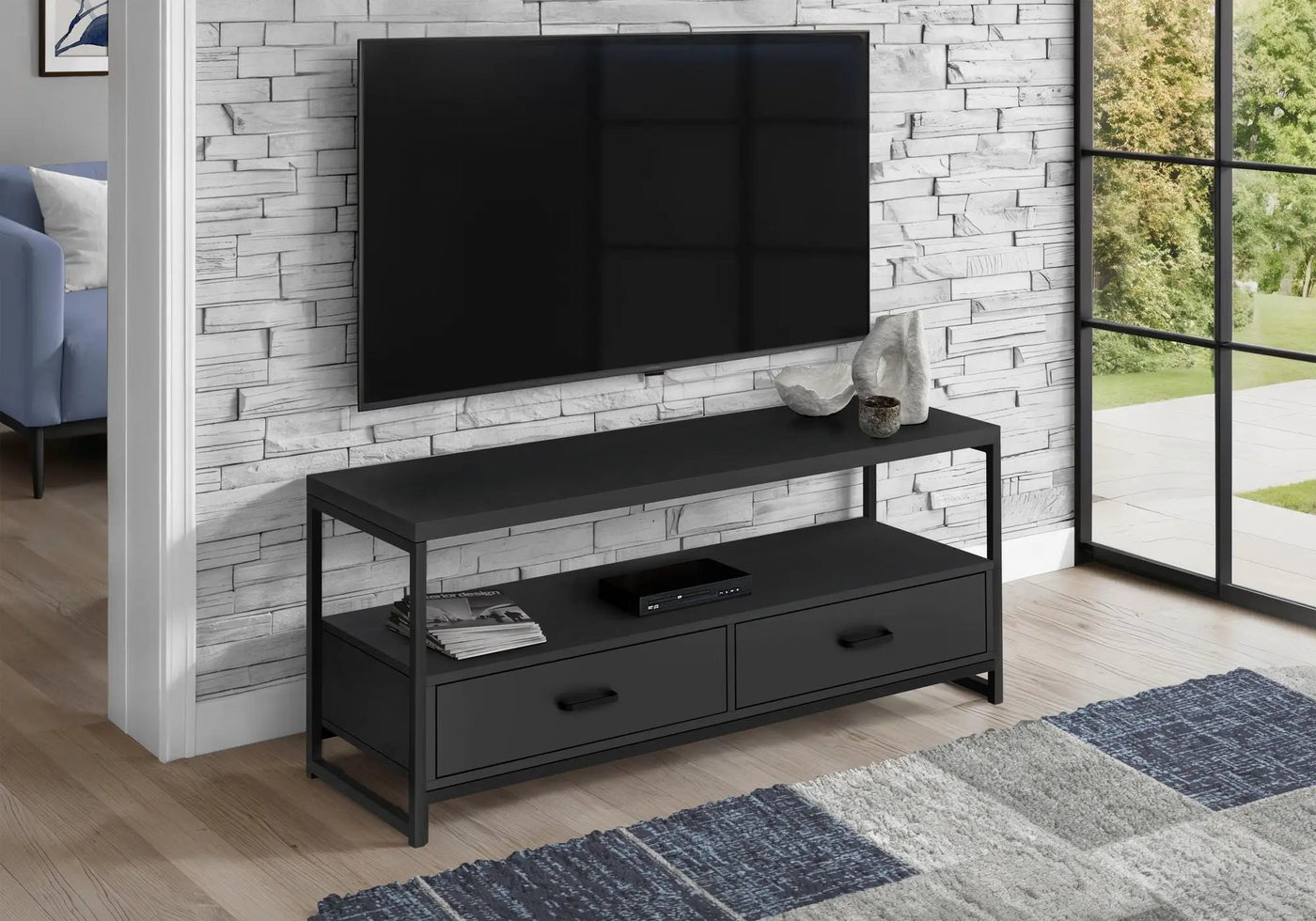 TV Stand Console Media Entertainment Center with Storage Drawers by HouseOfZazla