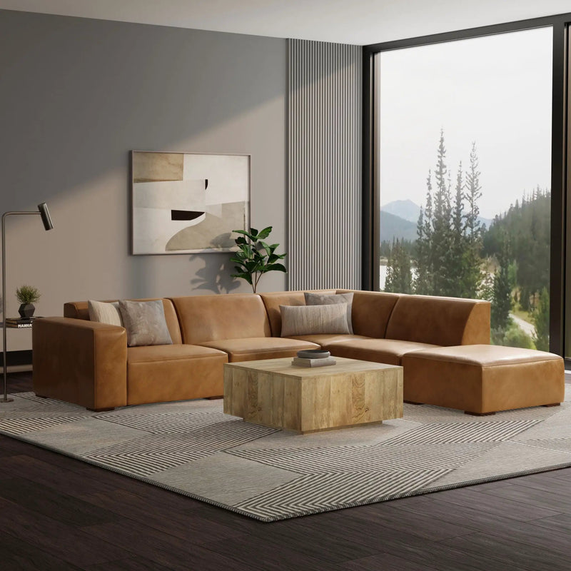 Rex - Handcrafted Sectional Sofa And Ottoman by Unique Piece Furniture