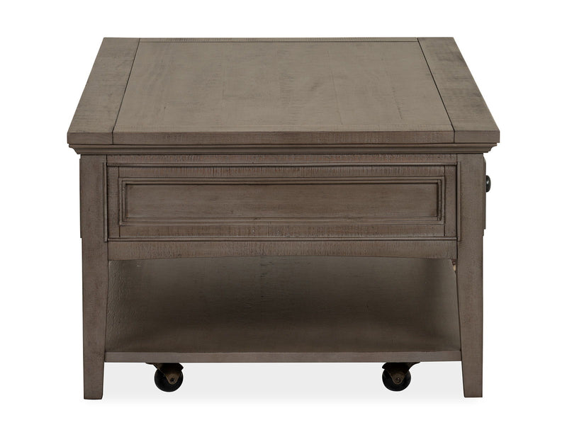 Paxton Place - Rectangular Cocktail Table With Casters - Dovetail Gray, photo 6 of 7