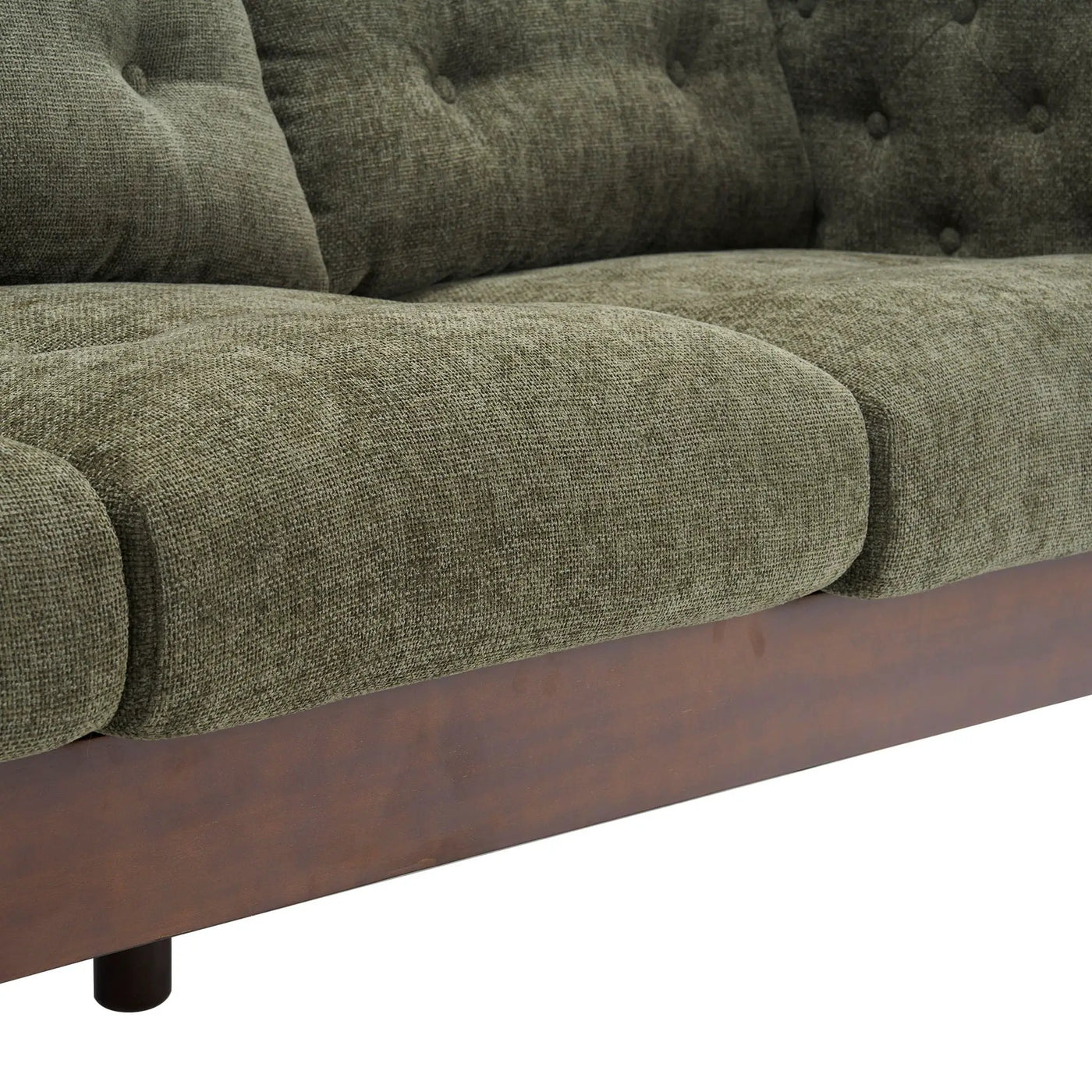 Upholstered Sofa Modern 3 Seater Sofa Couch With Tufted Design For Living Room by HouseOfZazla