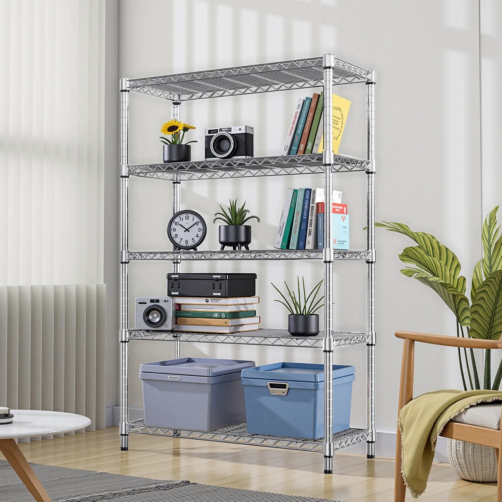 5-Tier Utility Steel Storage Shelving Unit by HouseOfZazla