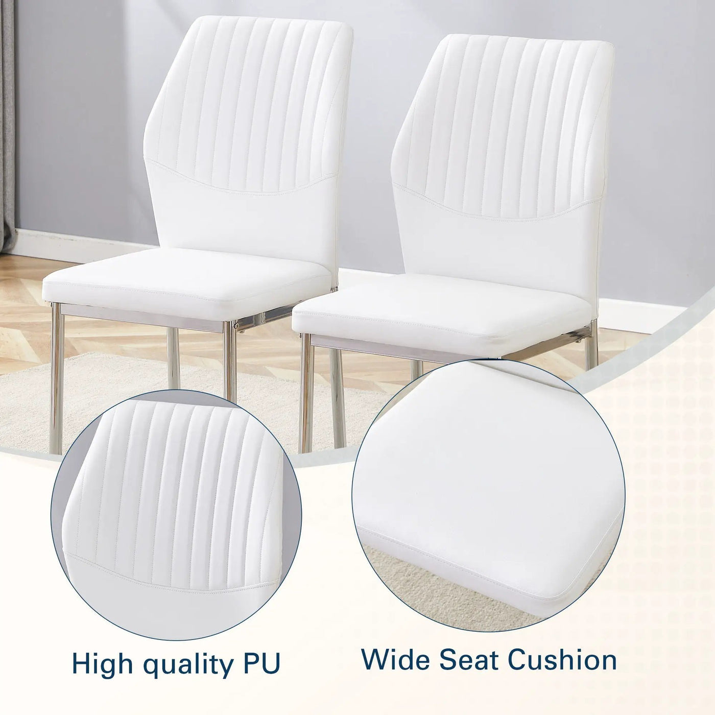 Luxury Simple High Resilience Dining Chair With Metal Legs by HouseOfZazla