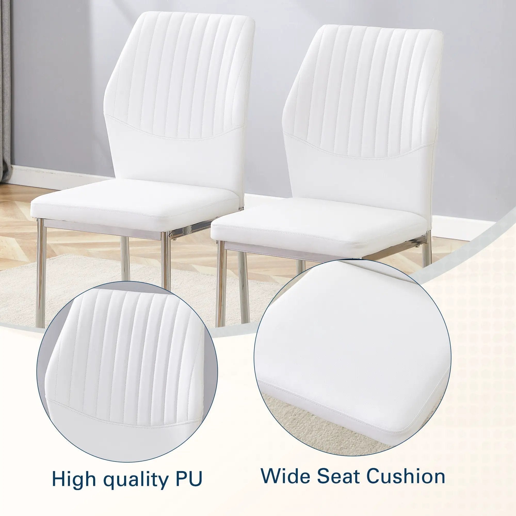Luxury Simple High Resilience Dining Chair With Metal Legs by HouseOfZazla