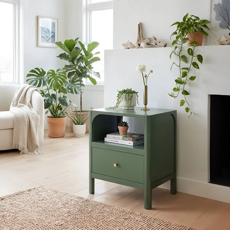 Williamson 1-Drawer Nightstand in Vintage by HouseOfZazla
