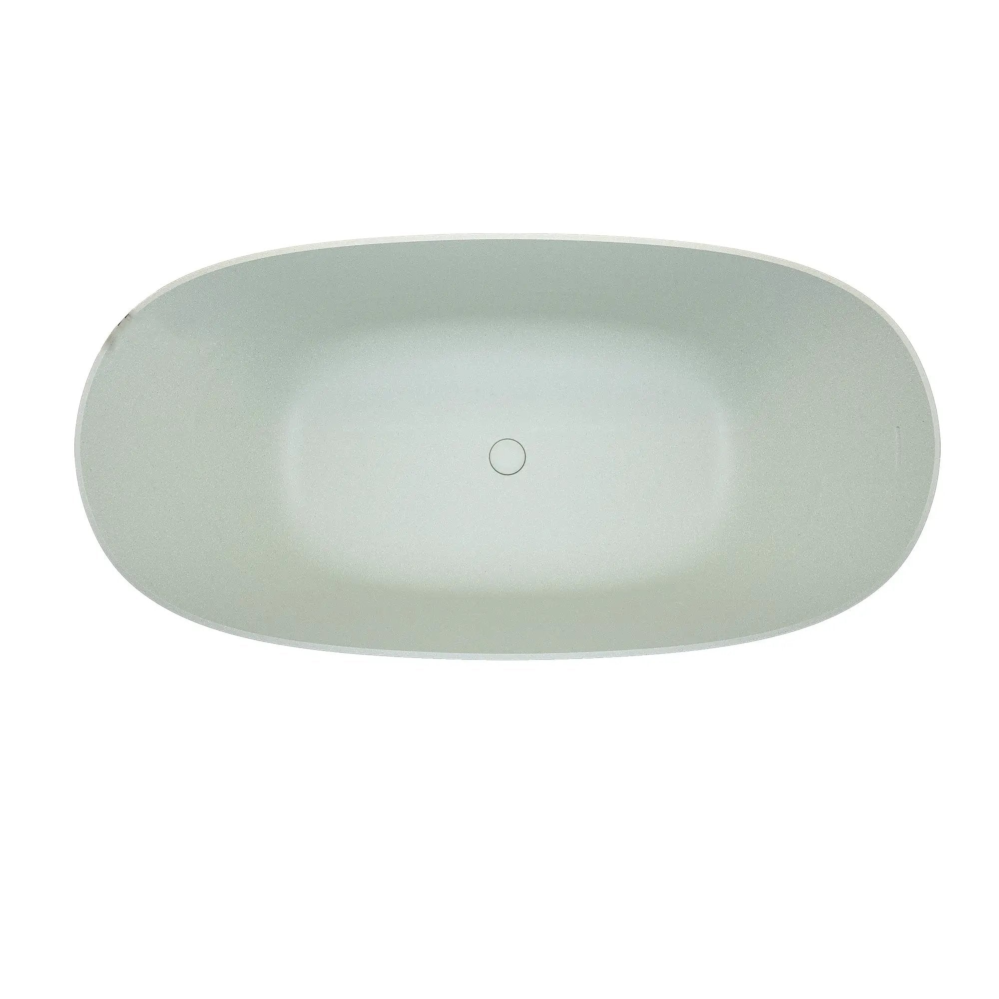 57'' Freestanding Bathtub Resin Stone Soaking Bathtub by HouseOfZazla