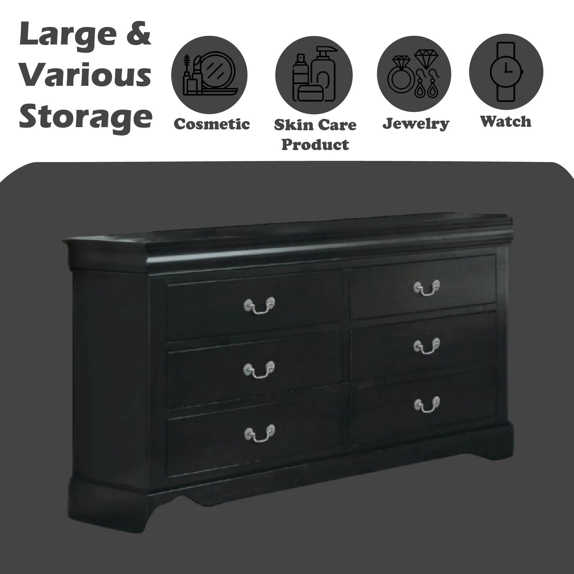 Louis Philippe III - Dresser, Durable Construction by Unique Piece Furniture