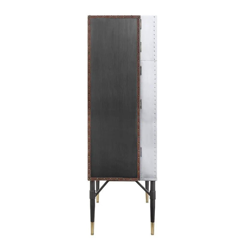 Yoela - Wine Cabinet - Leather & Aluminum by Unique Piece Furniture