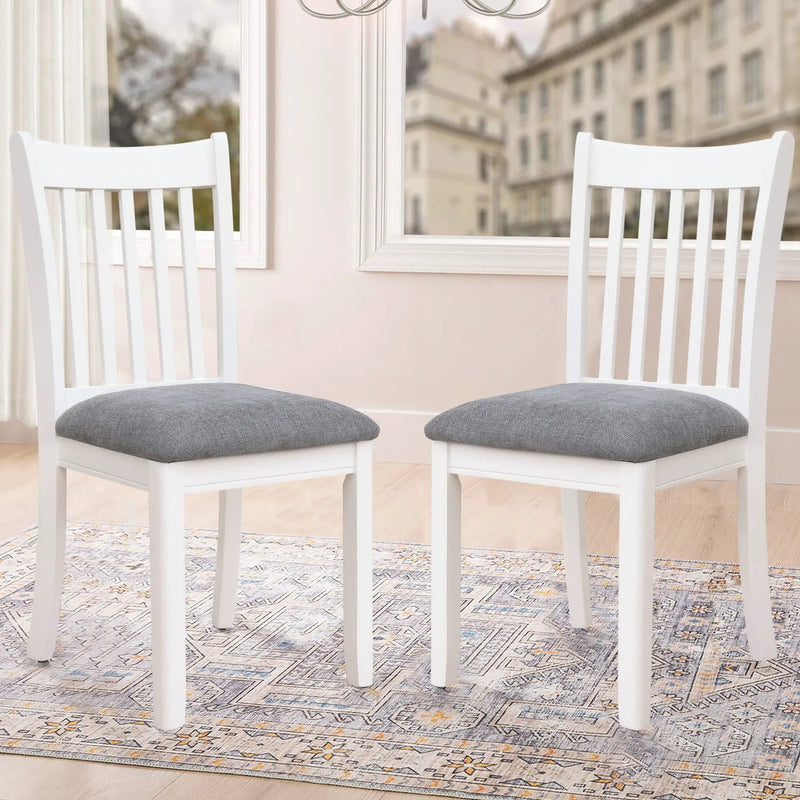 Modern Dining Chair, Wooden Back, Cushion Seats (Set of 2) by Unique Piece Furniture