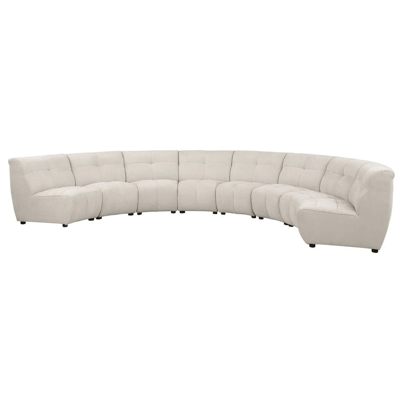 Charlotte 8-piece Upholstered Modular Sectional Sofa Ivory by Unique Piece Furniture