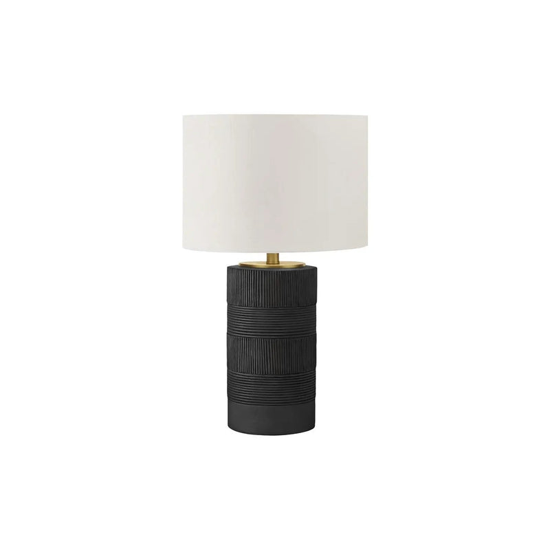 Table Lamp, Lighting, Resin, Contemporary - Black / Cream by Unique Piece Furniture