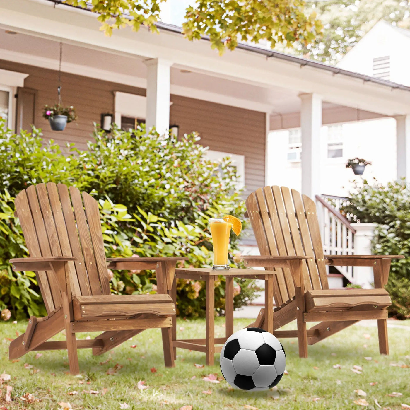 Lounge Patio Chair For Garden Outdoor Wooden Folding Adirondack Chair (Set of 2) Solid Cedar Wood Lounge Patio Chair For Garden by HouseOfZazla