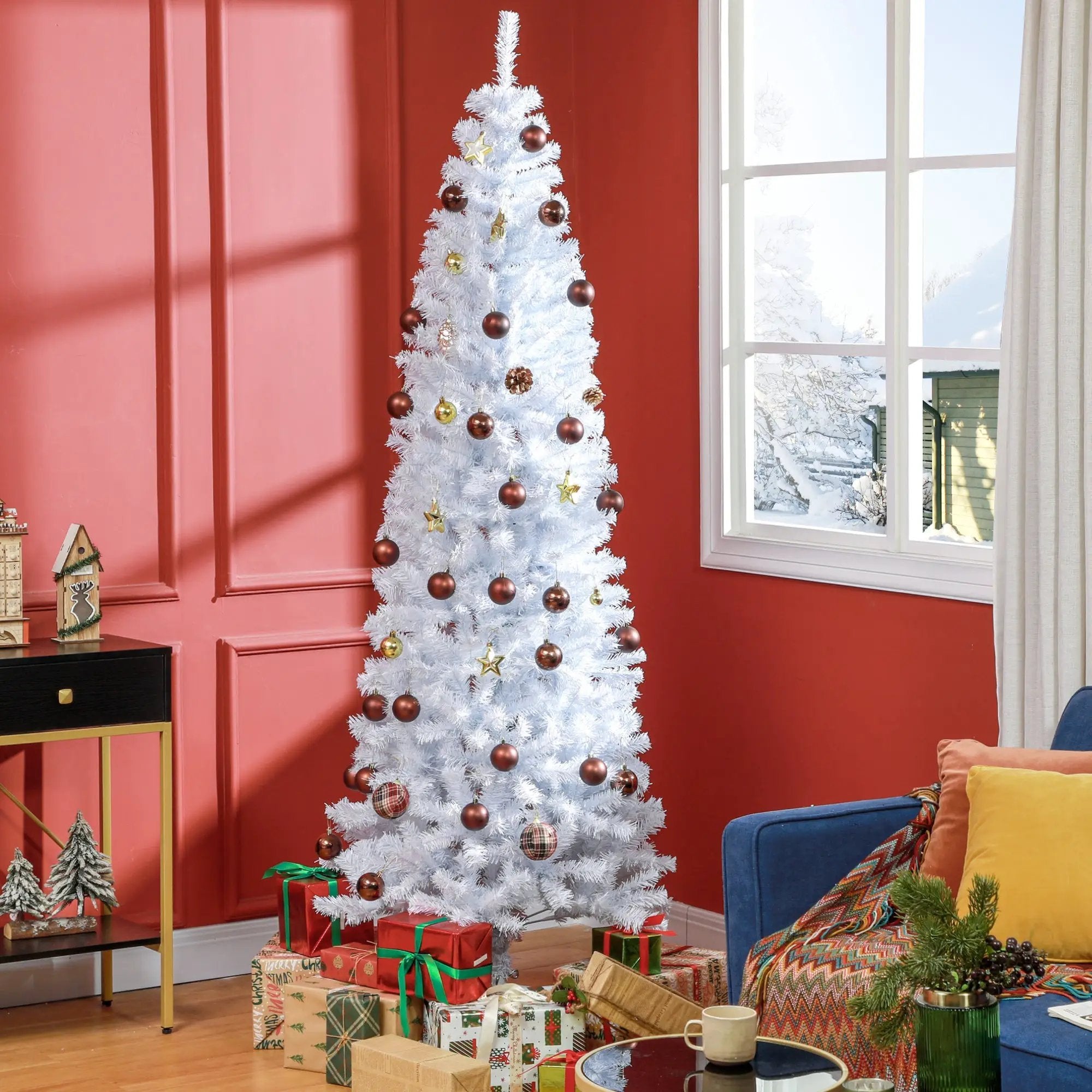 HOMCOM 7ft Pencil Christmas Tree by HouseOfZazla