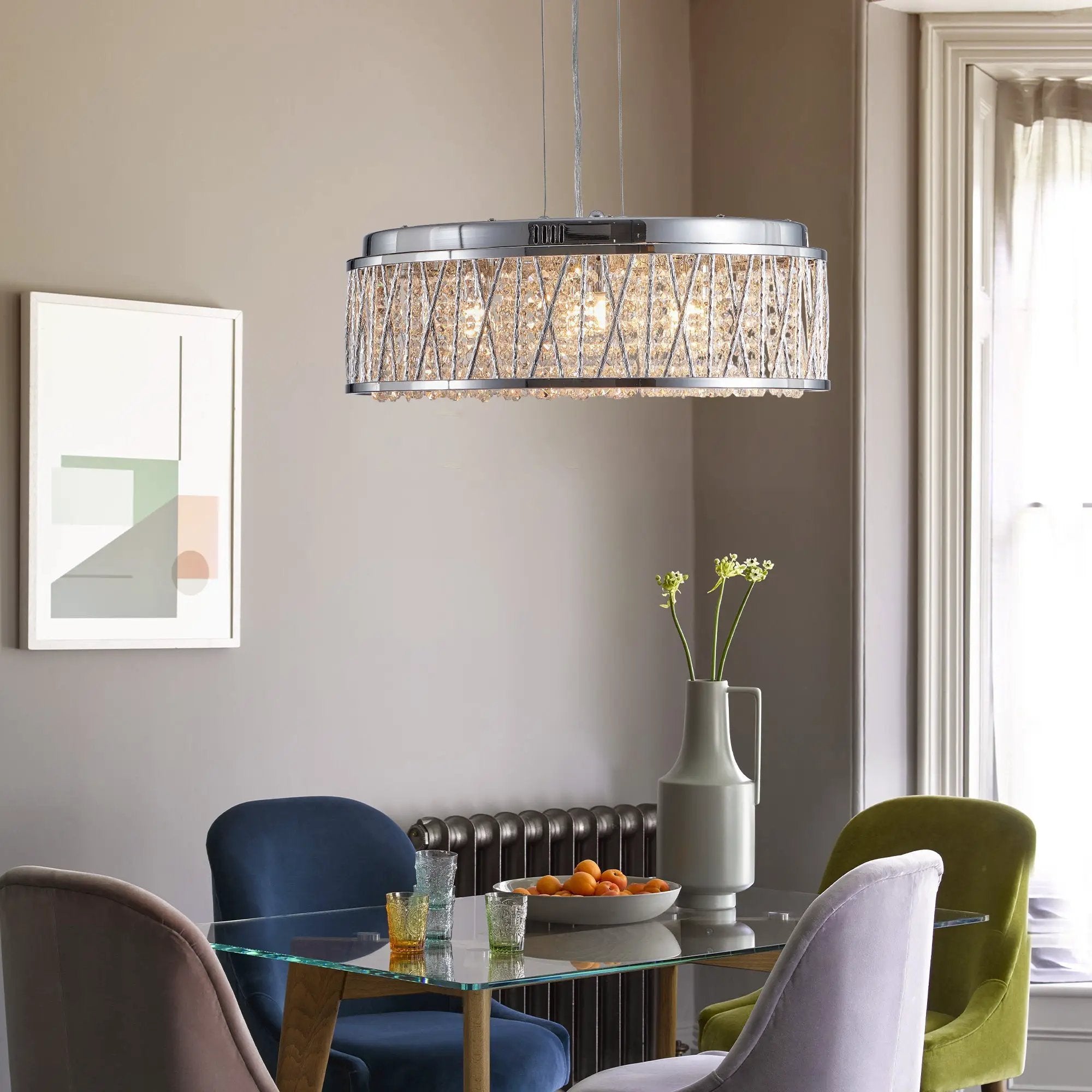Modern Crystal Chandelier - 19 Inches by HouseOfZazla
