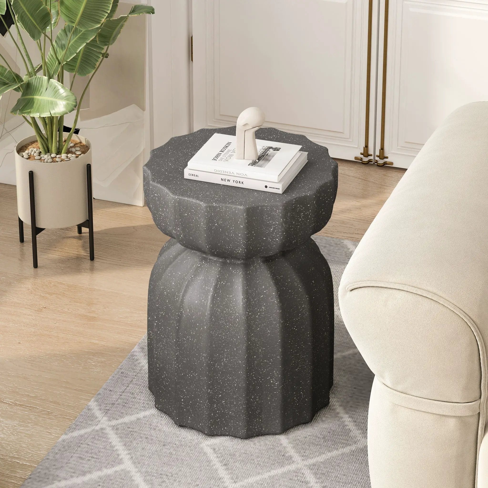 Outdoor And Indoor Waterproof Coffee Table (Set of 2) - Gray by HouseOfZazla
