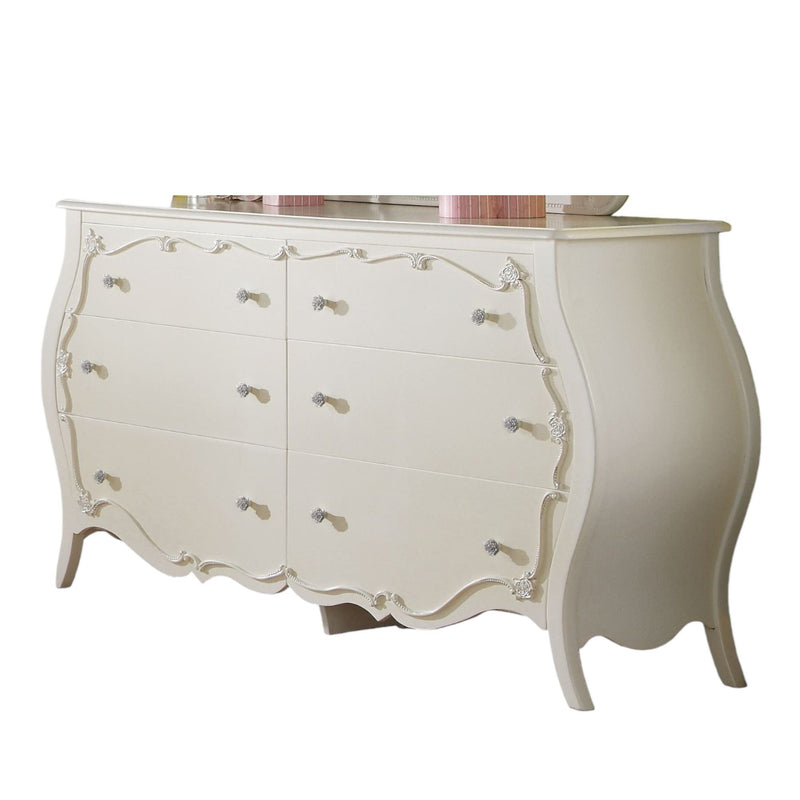 Edalene White Dresser with Six Drawers - White, photo 3 of 4
