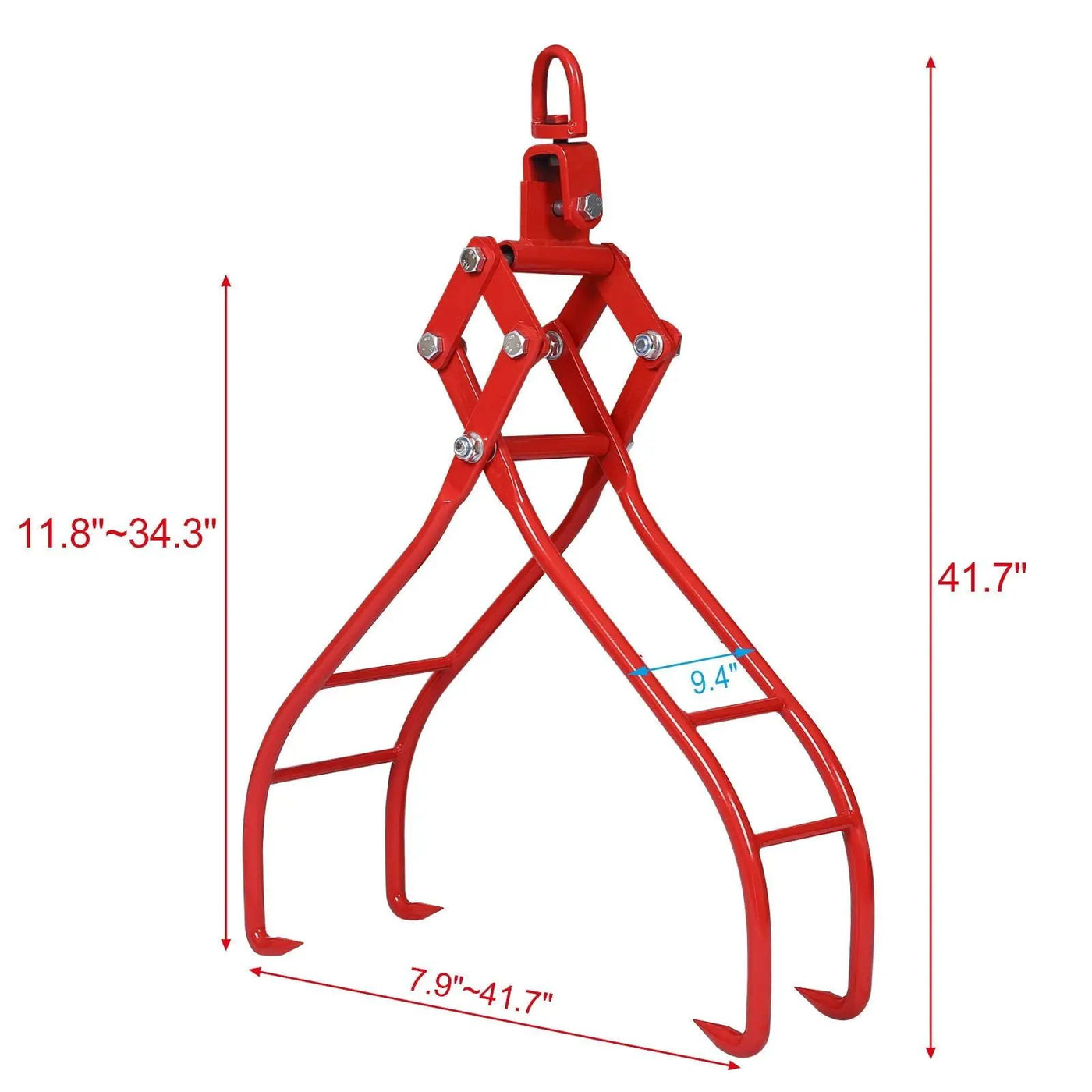 Heavy-Duty 4 Claw Timber Log Lifting Tongs Grabber by HouseOfZazla