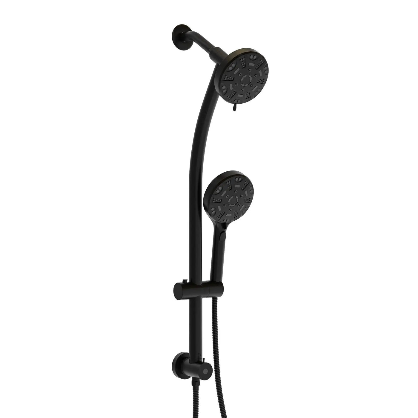 Multi Function Dual Shower Head System With 4.7" Rain Showerhead, 8 Function Hand Shower, Adjustable Slide Bar by HouseOfZazla