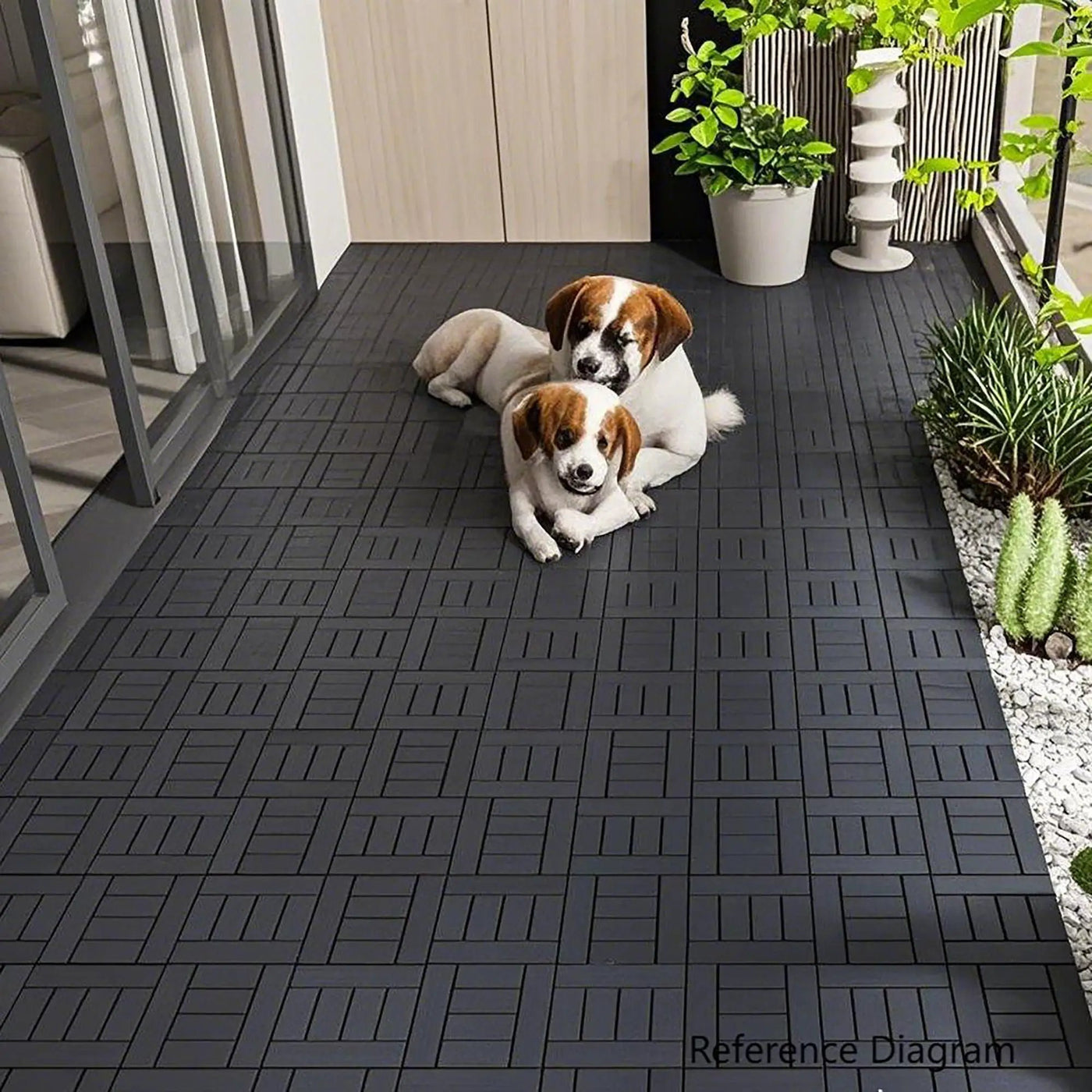 H Style Diy Module Interlocking Patio Deck Tiles by HouseOfZazla