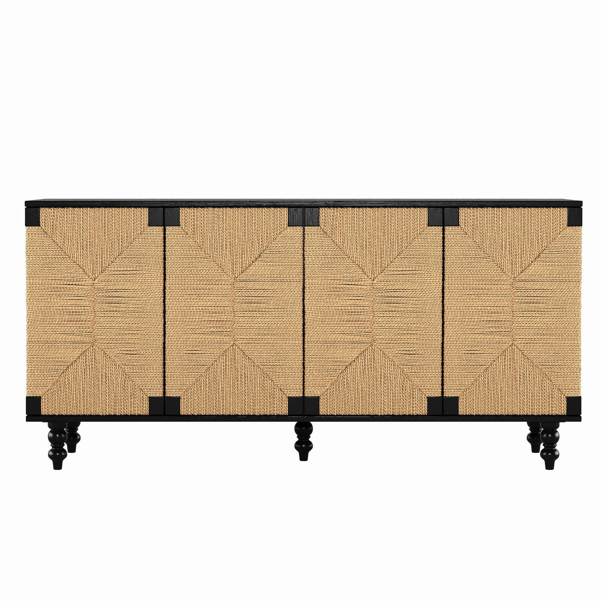 Accent Sideboard with Handwoven Seagrass Doors - Natural, photo 10 of 10