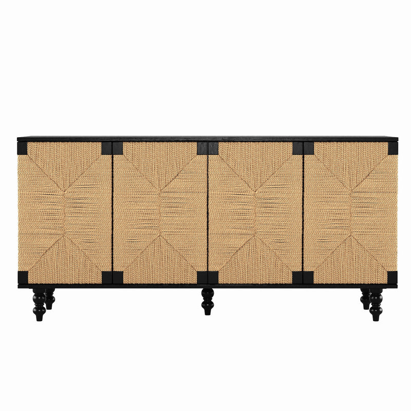 Accent Sideboard with Handwoven Seagrass Doors - Natural, photo 10 of 10