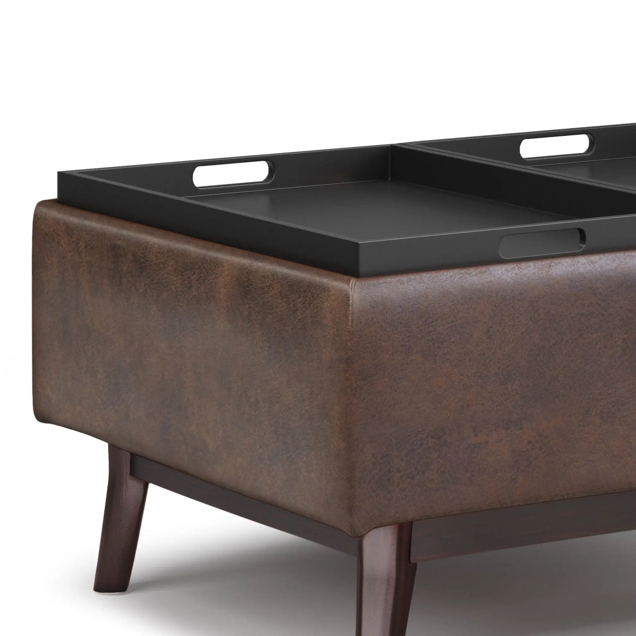 Owen - Tray Top Small Coffee Table Upholstered Storage Ottoman by Unique Piece Furniture