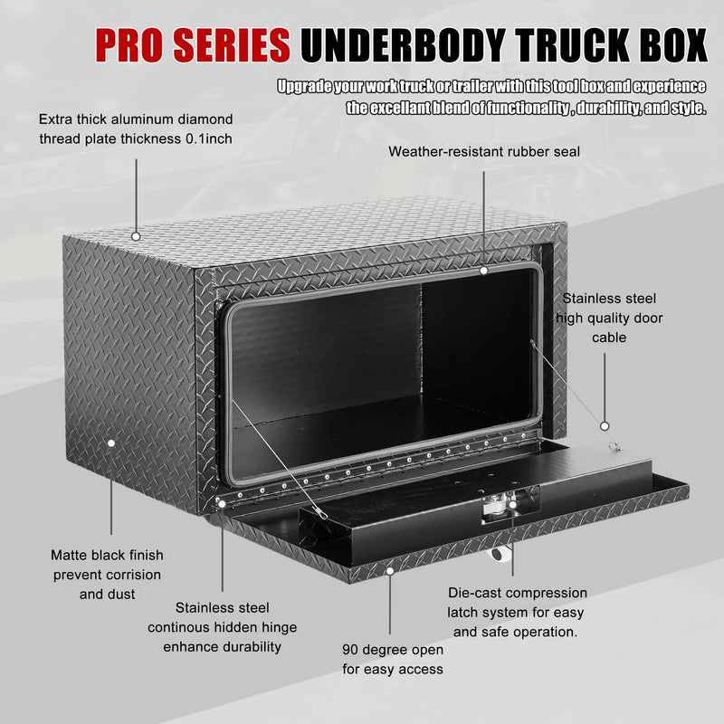 Pro Series Underbody Truck Tool Box Waterproof Storage Chest by HouseOfZazla