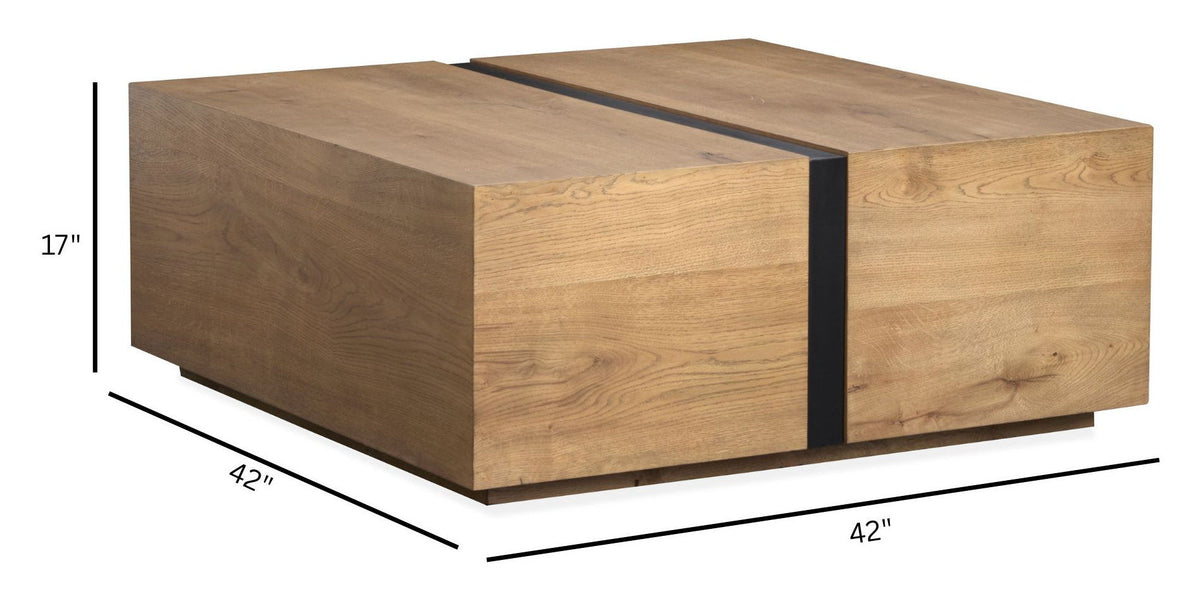 Ripley - Square Cocktail Table With Casters - Rustic Caramel, photo 3 of 7
