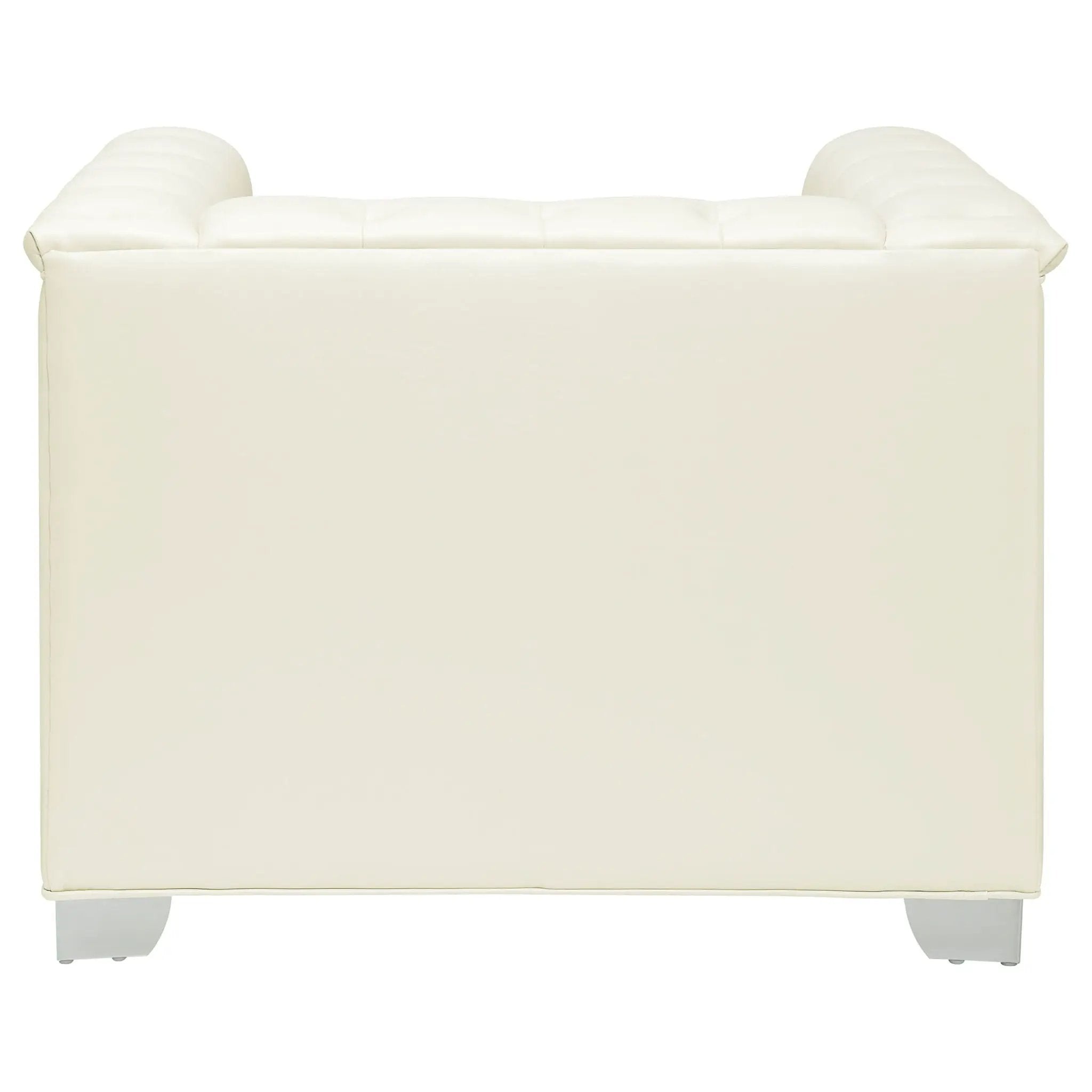Earline - Upholstered Track Arm Accent Chair - White
