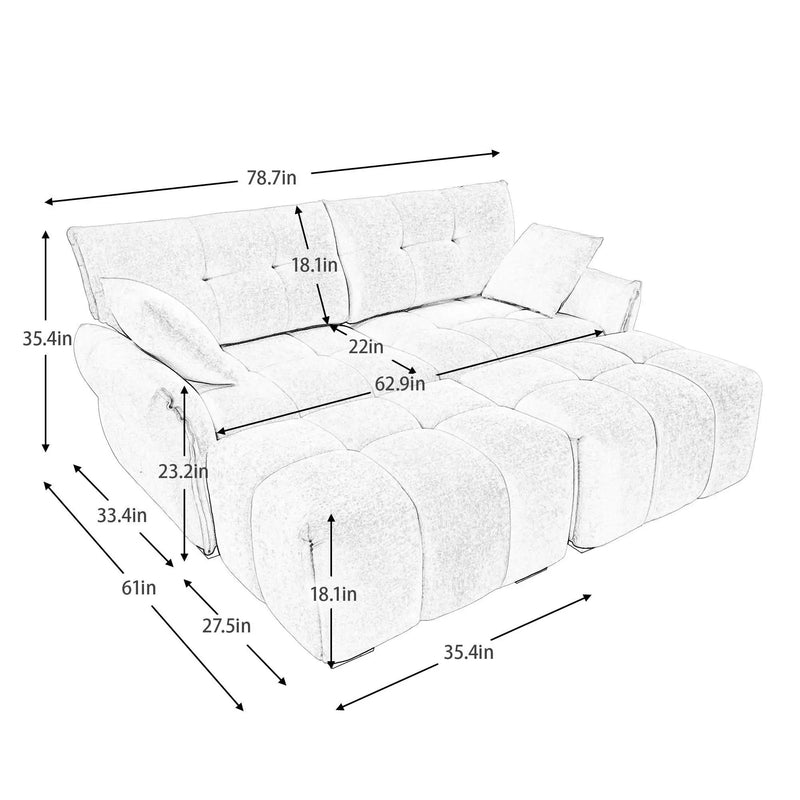 Sofa Set With Ottoman And Pillows, Textured, High Resilience Cushions by Unique Piece Furniture