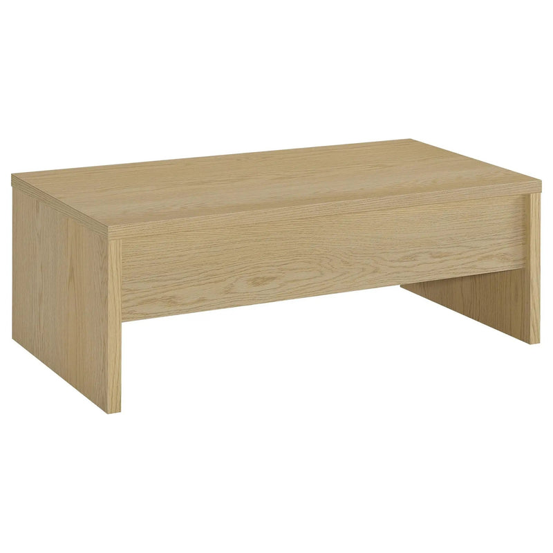Canoga Engineered Wood Lift Top Coffee Table Light Oak by Unique Piece Furniture
