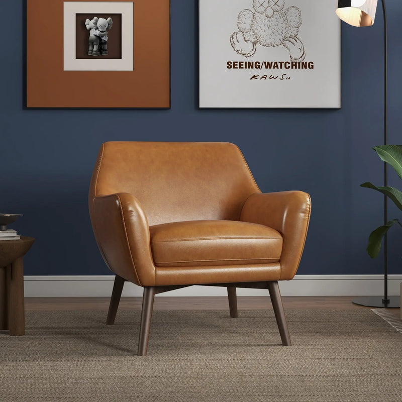 Panom Leather Lounge Chair by HouseOfZazla